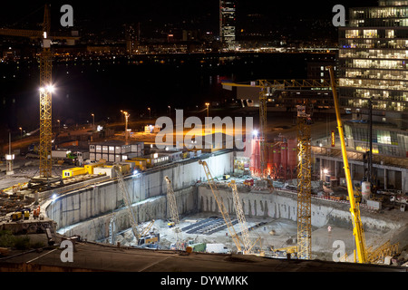 Site de construction DC Tours, Vienne, Autriche Banque D'Images