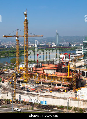 Site de construction DC Tours, Vienne, Autriche Banque D'Images