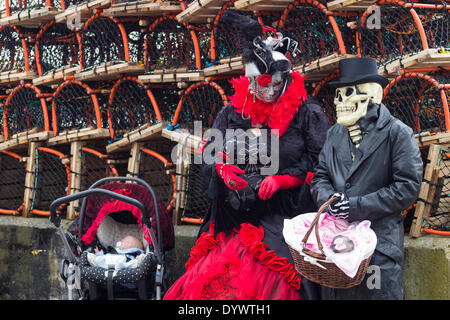 Whitby Goth Week-end, Avril, 2014. Whitby, North Yorkshire, Angleterre. UK Banque D'Images