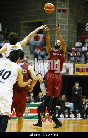 Arène Todoroki Kawasaki, Kanagawa, Japon. Apr 25, 2014. Cedric Bozeman (Brave tonnerres), 25 avril 2014 - Basket-ball : Ligue Nationale de Basket-ball 'LBN' 2013-2014 Correspondance entre Toshiba Brave Thunders 80-74 TOYOTA Alvark à Tokyo Arena Todoroki Kawasaki, Kanagawa, Japon. © AFLO SPORT/Alamy Live News Banque D'Images