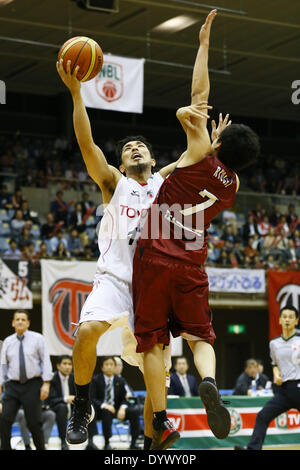 Arène Todoroki Kawasaki, Kanagawa, Japon. Apr 25, 2014. Shohei Kikuchi (Alvark), 25 avril 2014 - Basket-ball : Ligue Nationale de Basket-ball 'LBN' 2013-2014 Correspondance entre Toshiba Brave Thunders 80-74 TOYOTA Alvark à Tokyo Arena Todoroki Kawasaki, Kanagawa, Japon. © AFLO SPORT/Alamy Live News Banque D'Images