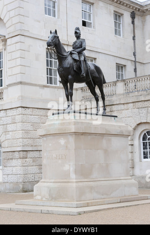 Statue en bronze de feldmaréchal, 1er vicomte, Garnet Joseph Wolseley au Horse Guards Parade, Londres, Angleterre. Banque D'Images