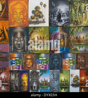 L'art cambodgien à vendre Banque D'Images