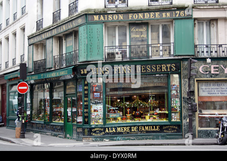 A la mere de famille, le plus ancien chocolatier de Paris Banque D'Images