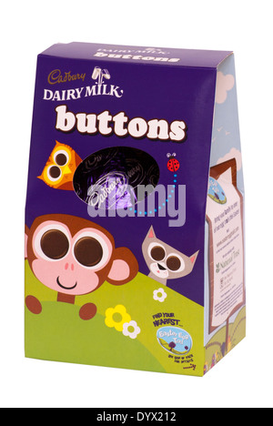 Cadbury Dairy Milk Chocolate Easter Egg Boutons Banque D'Images