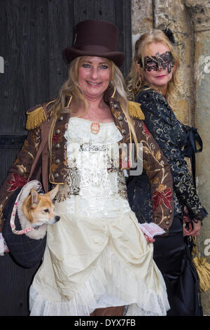 Whitby Goth Week-end, Avril, 2014. Whitby, North Yorkshire, Angleterre. UK Banque D'Images