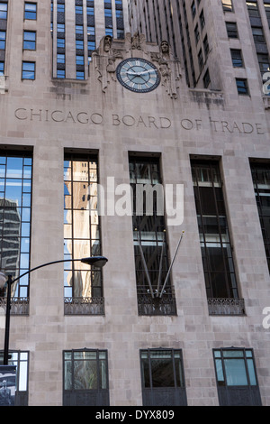 Façade de la Chicago Board of Trade building Chicago, IL. Banque D'Images