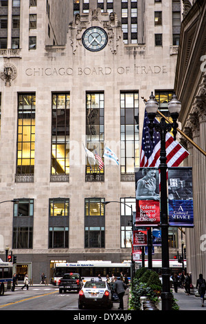 Chicago Board of Trade building Lasalle Street, Chicago, IL. Banque D'Images