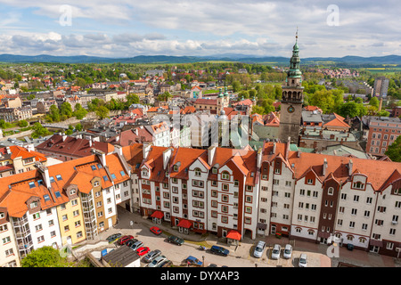 Vue depuis la forteresse Klodzko, Basse Silésie, Pologne, l'Europe. Banque D'Images