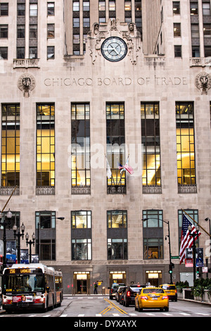 Chicago Board of Trade building Lasalle Street, Chicago, IL. Banque D'Images