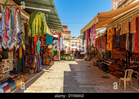 Bazar en vieille ville de Jérusalem, Israël. Banque D'Images