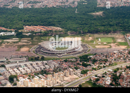 Belem, l'État de Para au Brésil. Vue aérienne de Mangueirao stadium Estádio - Viale Principe Estadual Edgar Campos Proença. Banque D'Images