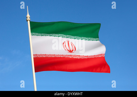 Drapeau de l’Iran Banque D'Images