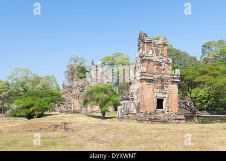 Prasat Suor Prat tours, Angkor Thom, au Cambodge Banque D'Images