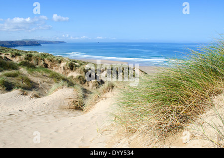 Penhale sables bitumineux à rolvenden à Cornwall, uk Banque D'Images