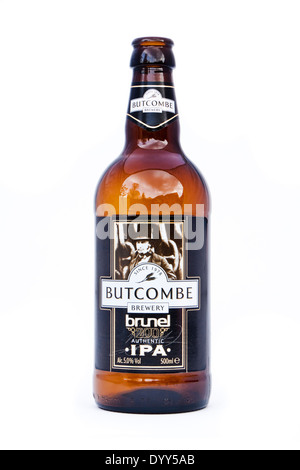 Bouteille de Brunel 200 IAP par Butcombe Authentique brasserie, une microbrasserie fondée dans le village de Butcombe, Somerset, UK en 1978. Banque D'Images