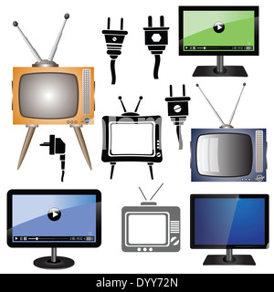 Illustration colorée avec jeu de plat pour votre conception Banque D'Images