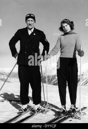 Jacobo Fitz James Stuart Falco, duc d'Albe à Saint-Moritz, 1943 Banque D'Images