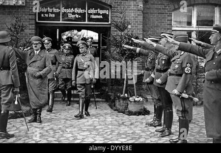 L'arrivée d'Adolf Hitler à Landsberg, 1935 Banque D'Images