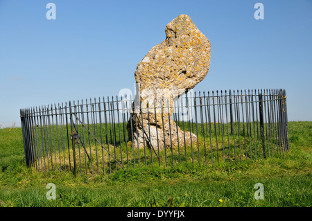 Le roi Pierre, Âge de Bronze Rollright Stones Standing Stone Banque D'Images