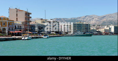 Voir large front de la ville de Chios plus grande ville sur l'île grecque de Chios Chios Island 5ème plus grande île Banque D'Images