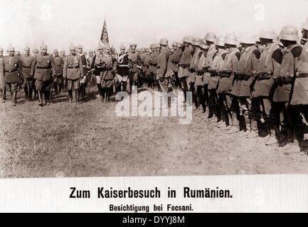 Wilhelm II. und August von Mackensen dans Foscani en Roumanie, 1917 Banque D'Images