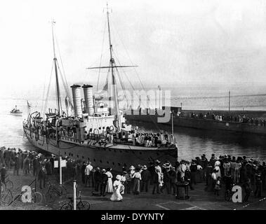 Le 'SMS Panther' à Wilhelmshaven, 1911 Banque D'Images
