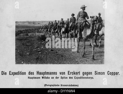 Le Sud-Ouest Africain allemand 1908 : Campagne contre Simon, Cuivre Cuivre corps expéditionnaire contre Simon, 1908 Banque D'Images