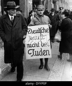 Boycott des magasins juifs à Berlin, 1934 Banque D'Images