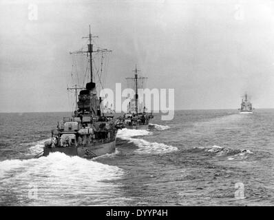 Un destroyer allemand la voile en ligne, 1939 Banque D'Images