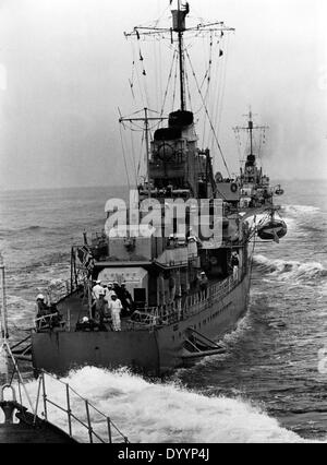 Un destroyer allemand la voile en ligne, 1939 Banque D'Images