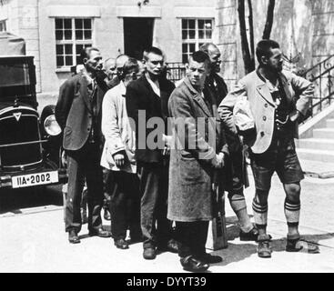 L'arrivée de détenus au KZ Dachau, 1933 Banque D'Images