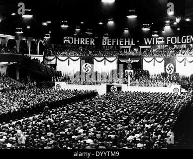 Rallye nazie au Palais des sports de Berlin, 1943 Banque D'Images