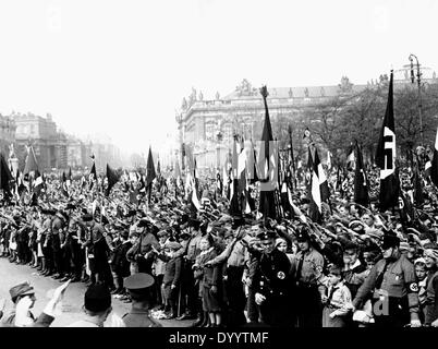 Rallye jeunes NSDAP dans Berlin, 1933 Banque D'Images