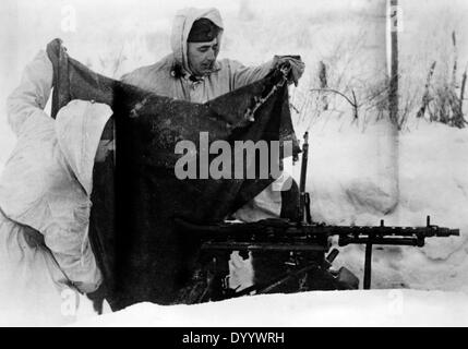 Les mitrailleurs allemands, 1943 Banque D'Images