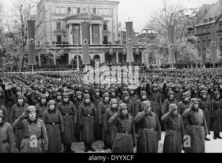 Prestation de serment des soldats allemands en Wartheland, 1940 Banque D'Images