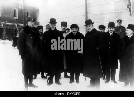 Des ambassadeurs les puissances centrales à Brest-Litowsk, 1918 Banque D'Images