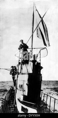 Signal du pavillon d'un sous-marin allemand pendant la Première Guerre mondiale Banque D'Images