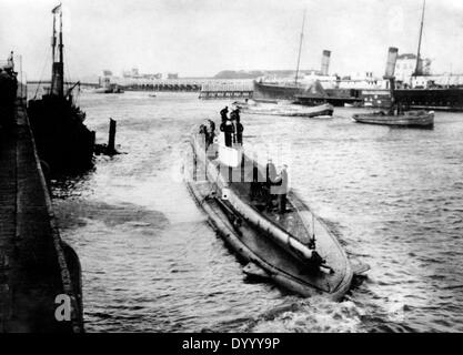 Le sous-marin allemand sous le commandement d'Otto Weddigen in World War I Banque D'Images