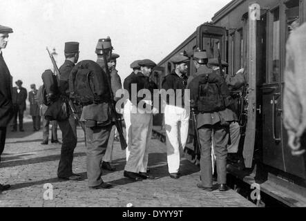 Soldats Anglais détenue dans la Première Guerre mondiale Banque D'Images