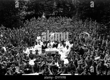 Les soldats allemands blessés à Berlin, 1915 Banque D'Images