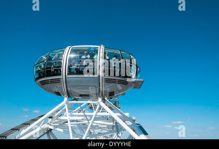 London Eye ou roue du millénaire à Londres, Royaume-Uni Banque D'Images