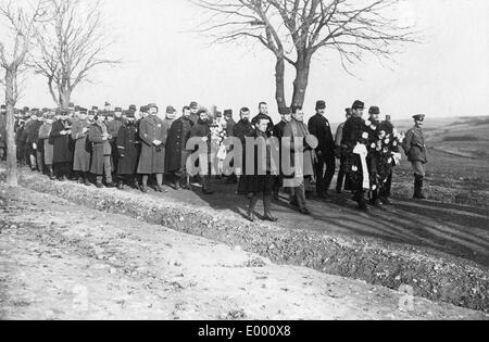 Funérailles d'un prisonnier de guerre français, 1916 Banque D'Images