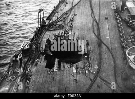 Pont endommagé du SMS Goeben, 1918 Banque D'Images