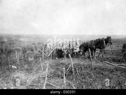 L'avance des troupes allemandes à Verdun pendant la Première Guerre mondiale Banque D'Images