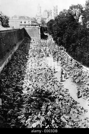 Les prisonniers de guerre français à partir de la bataille de l'Aisne et la Champagne, 1917 Banque D'Images