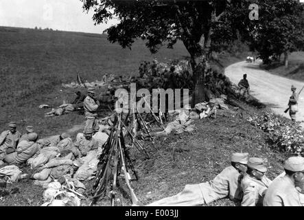 Les troupes austro-hongrois au cours de l'arrêt, 1915 Banque D'Images