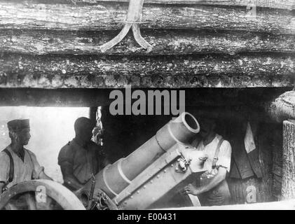 L'artillerie allemande au Western Front, 1917 Banque D'Images