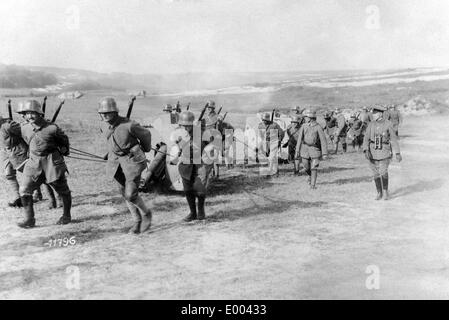 L'artillerie allemande au Western Front, 1918 Banque D'Images