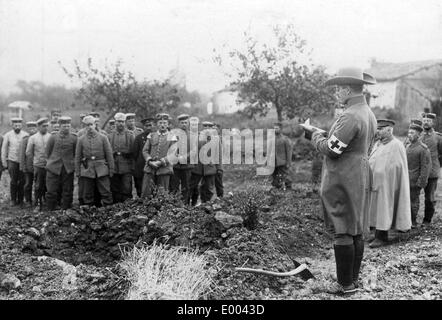 Funérailles d'un officier français, 1914 Banque D'Images